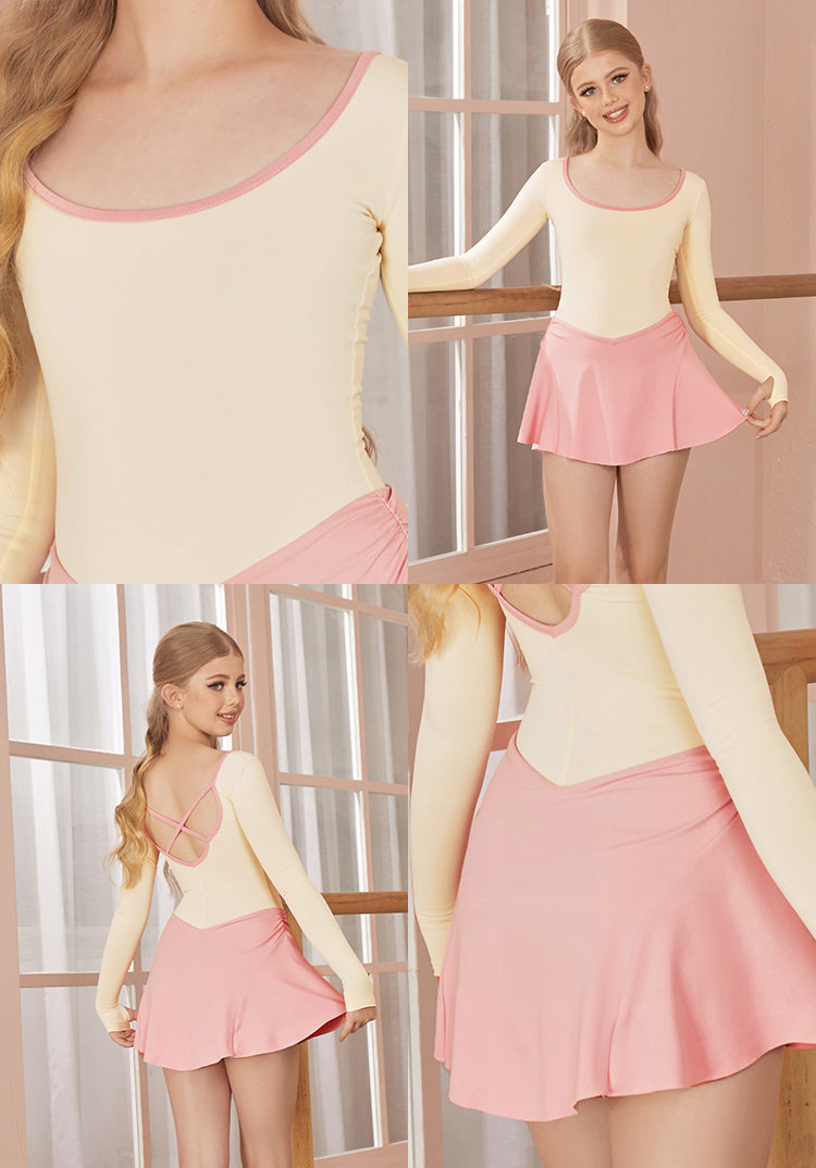 Z Girls Pink Long Sleeve Latin Dance Dresses Dance Wear