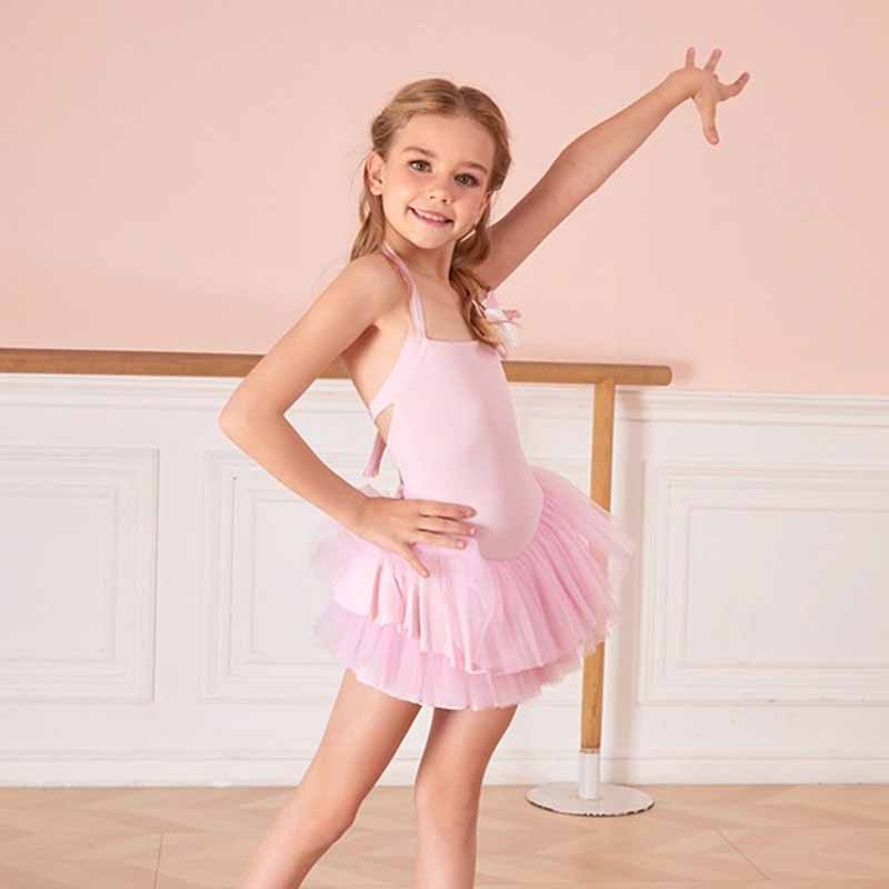 Z Girls Latin Dance Dress Training Performance Dance Wear(Without Flower)