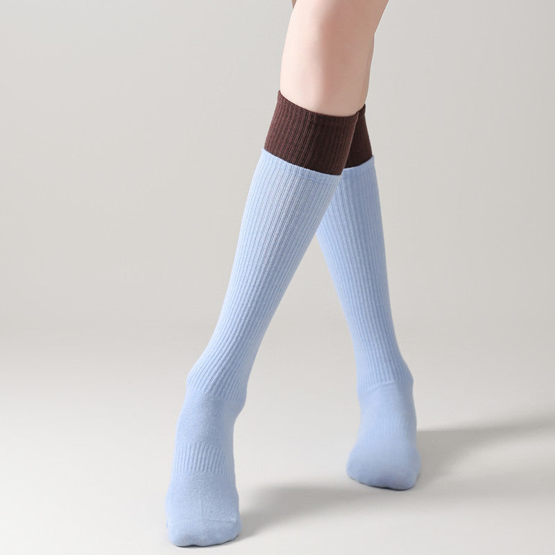 Yoga Pilates Knit Cotton Grip Long Socks