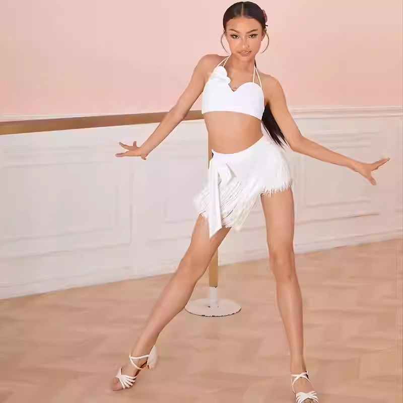 Z Girls Tassel Dance Skirt DanceWear Training Performance Skirts