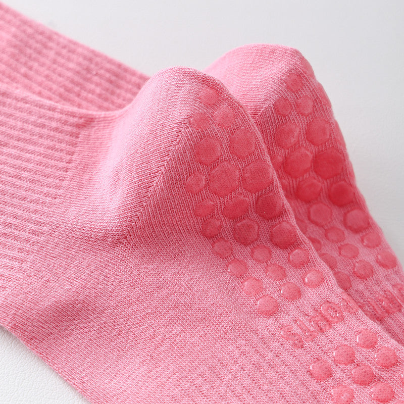 Yoga Pilates Knit Cotton Grip Long Socks