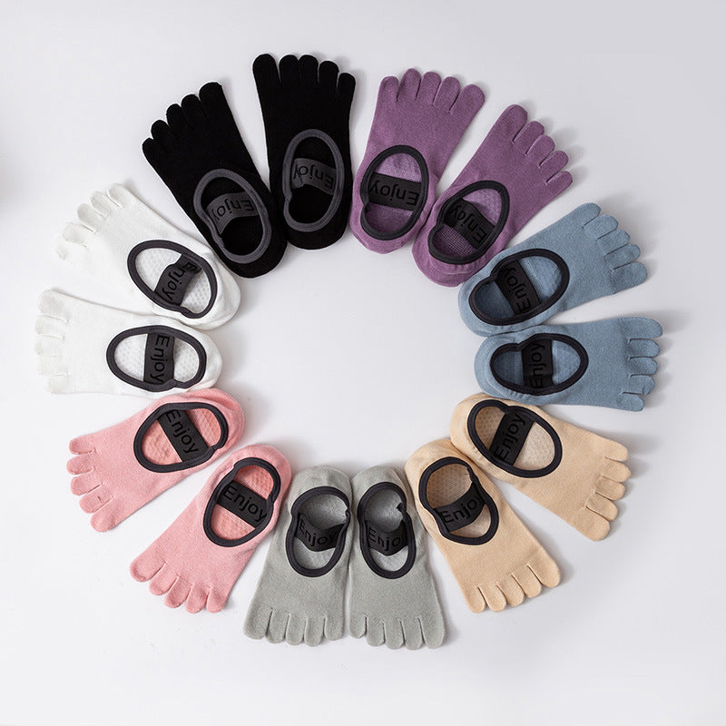 Full-Toe Yoga Pilates Grip Five-Toe Socks