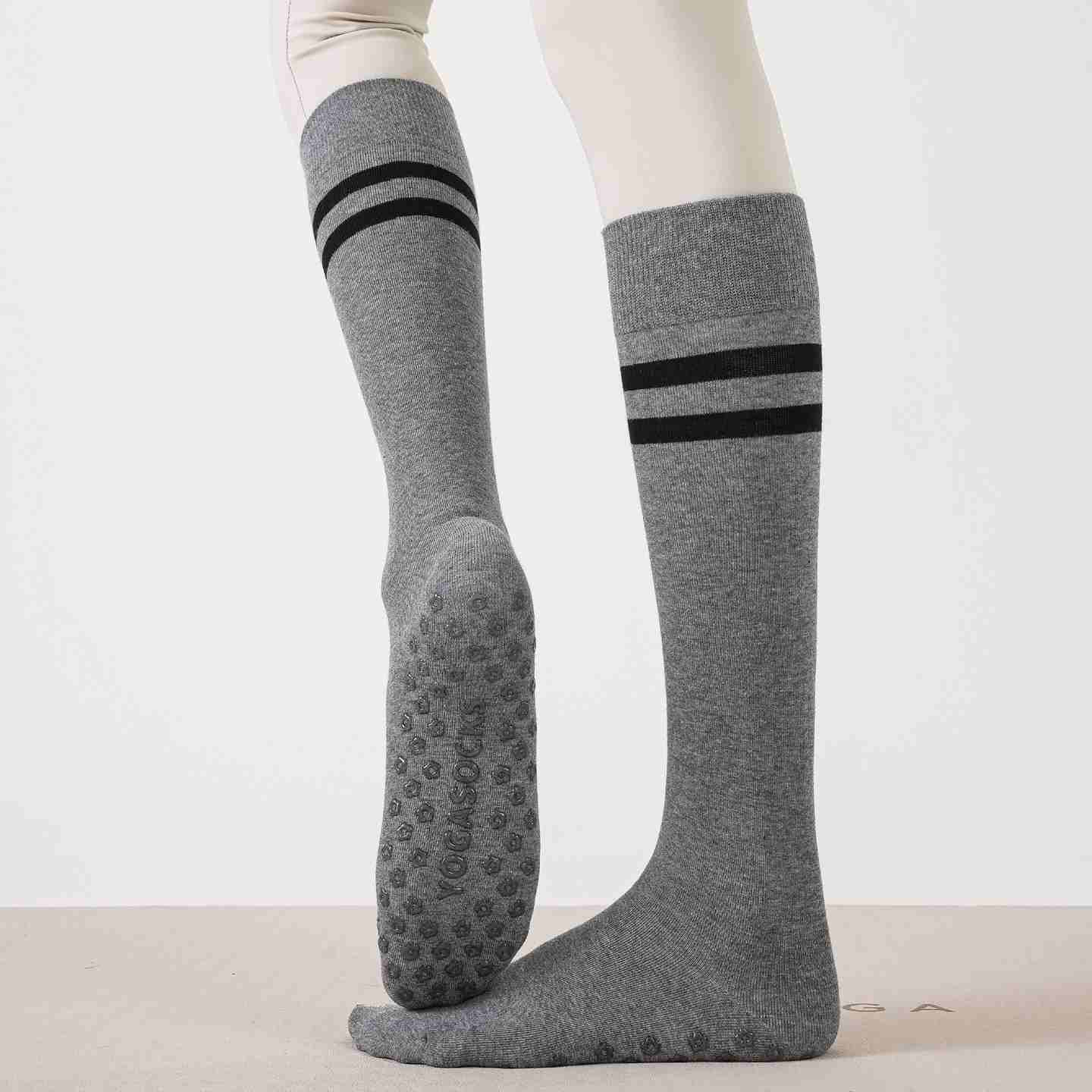 Yoga Pilates Knit Cotton Grip Long Socks