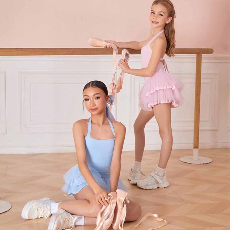 Z Girls Latin Dance Dress Training Performance Dance Wear(Without Flower)