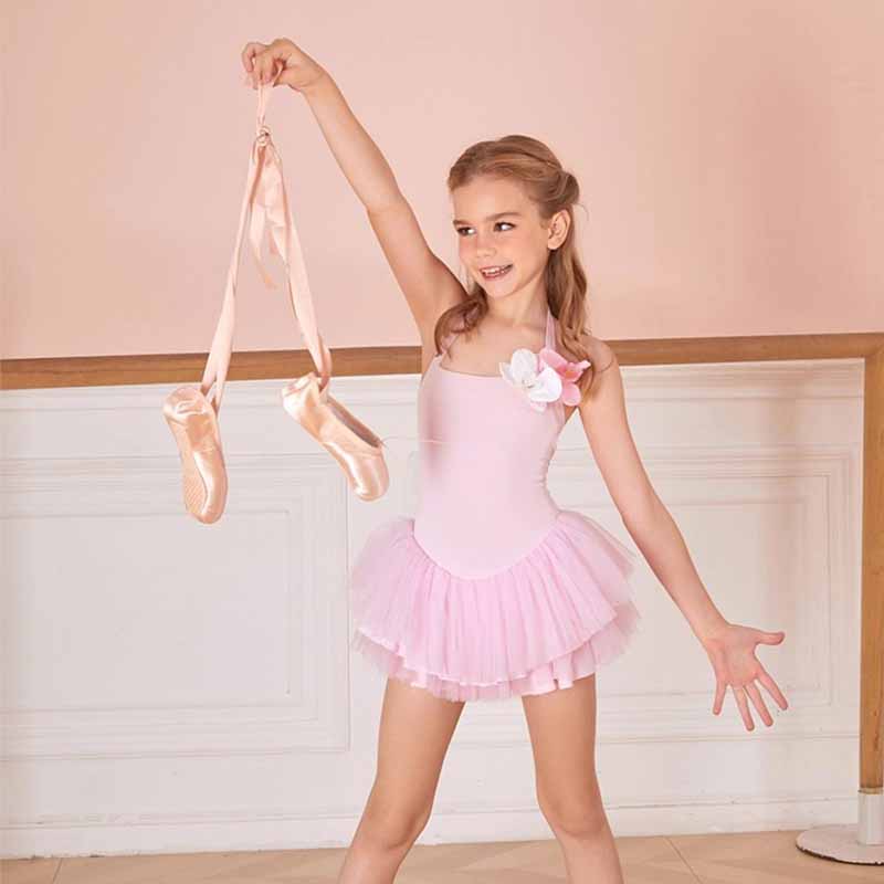 Z Girls Latin Dance Dress Training Performance Dance Wear(Without Flower)