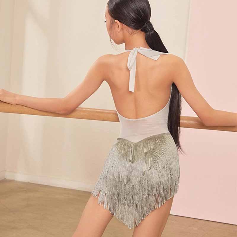 Z Girls Tassel Sleeveless Latin Dance Dress Dance Wear