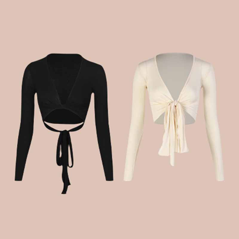 Z Girls Long Sleeve Latin Dance Practice Tops Dancewear