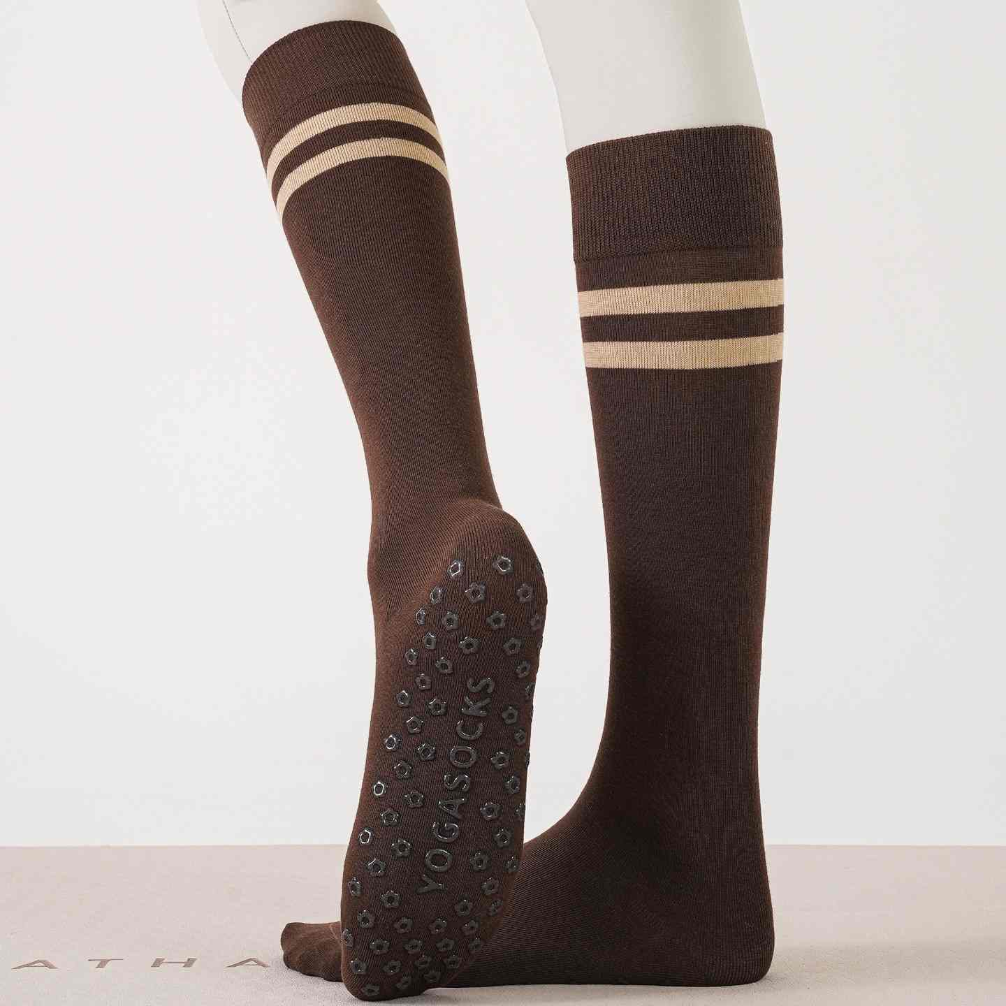 Yoga Pilates Knit Cotton Grip Long Socks