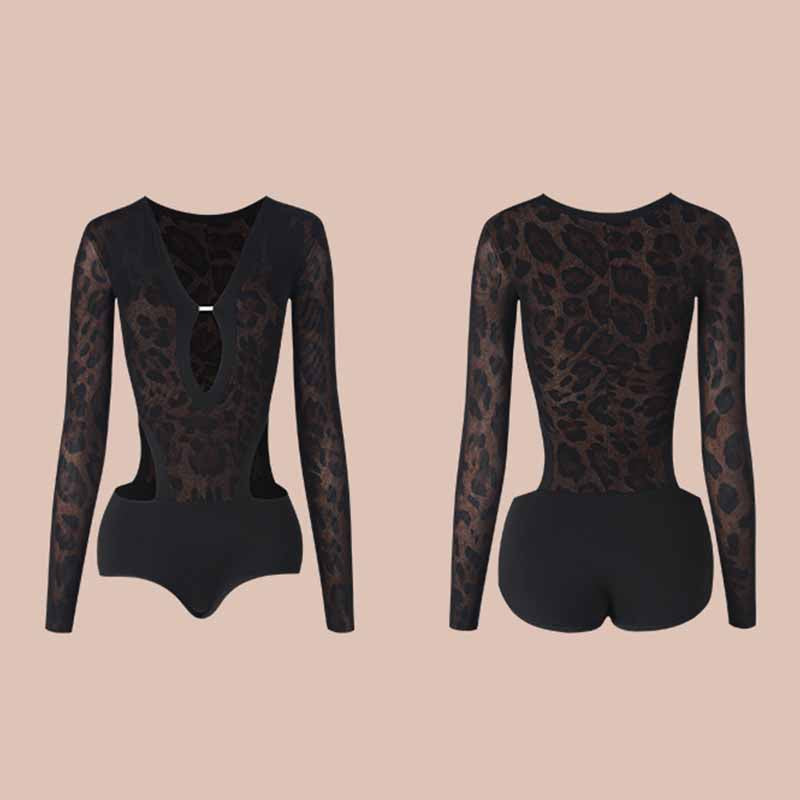 Z Girls V Neck Latin Dance Bodysuits Dance Tops Dance Wear