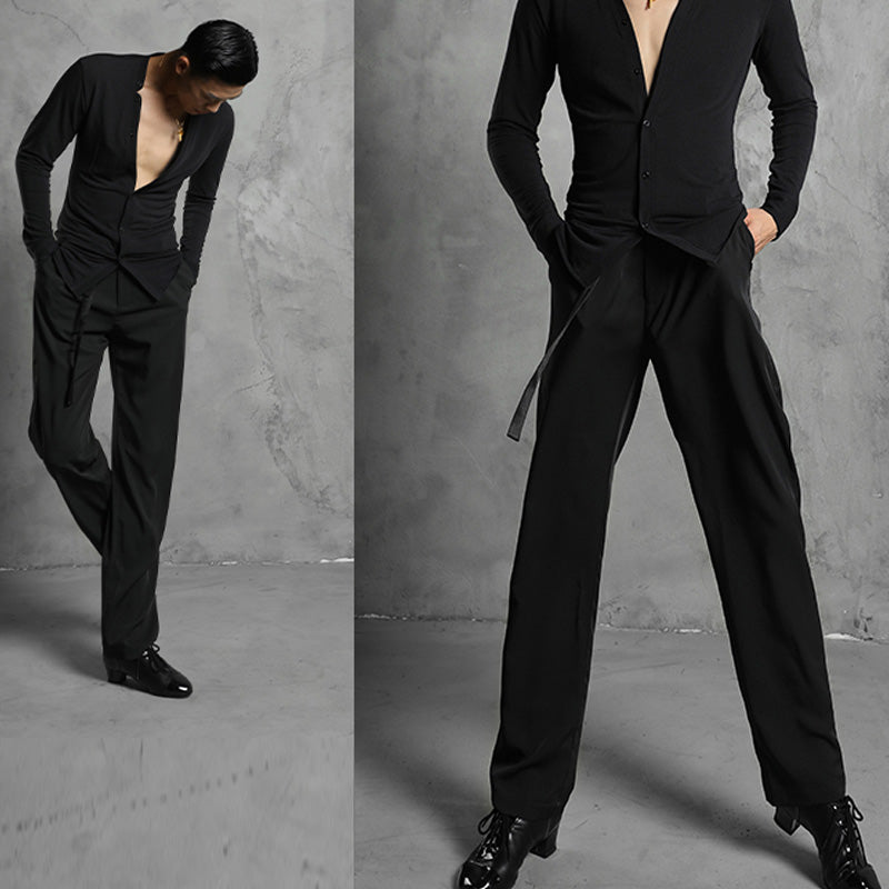 Z Men's Polyester Latin Pants Dance Wear