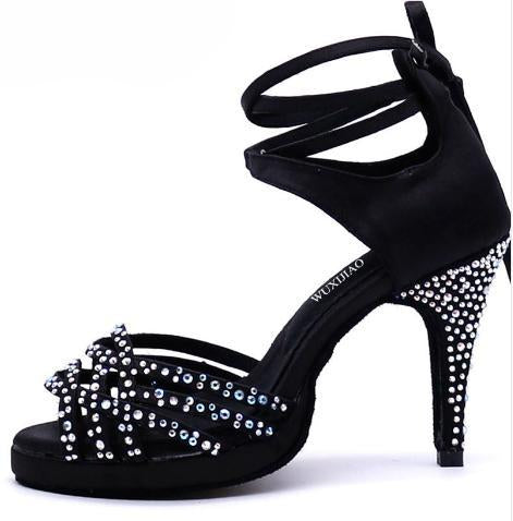 Women's Leatherette Customized Heel Latin Shoes Salsa Shoes Ballroom Dance Shoes