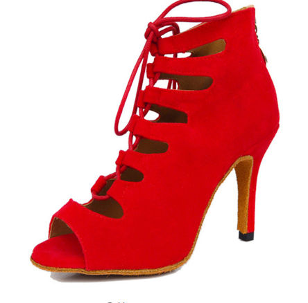 Women's Suede Customized Heel Dance Boots Jazz Salsa Dance Shoes