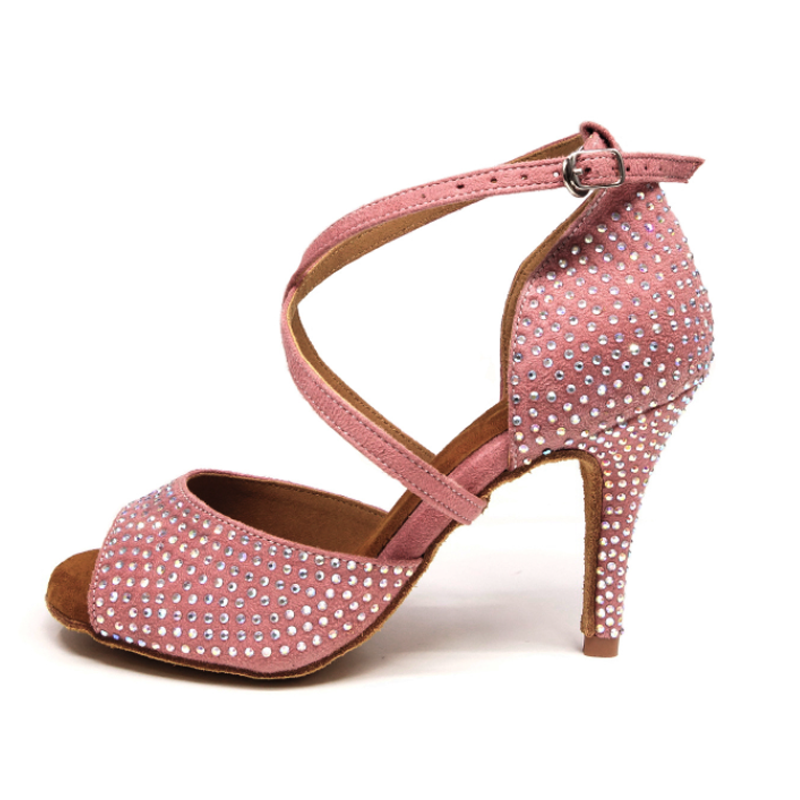 DS Women's Suede Customized Heel Latin Shoes/Salsa Shoes/Ballroom Dance Shoes