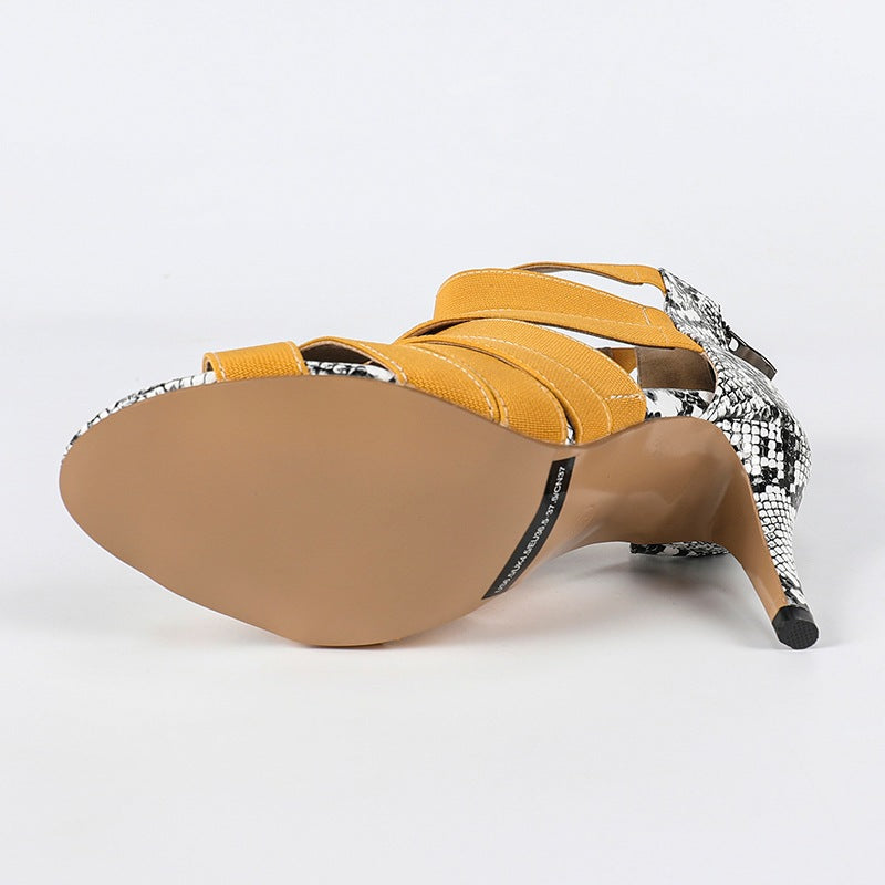 DS Women's Yellow Rubber Sole Customized Heeled Dance Shoes Salsa Ballroom Dance Boots