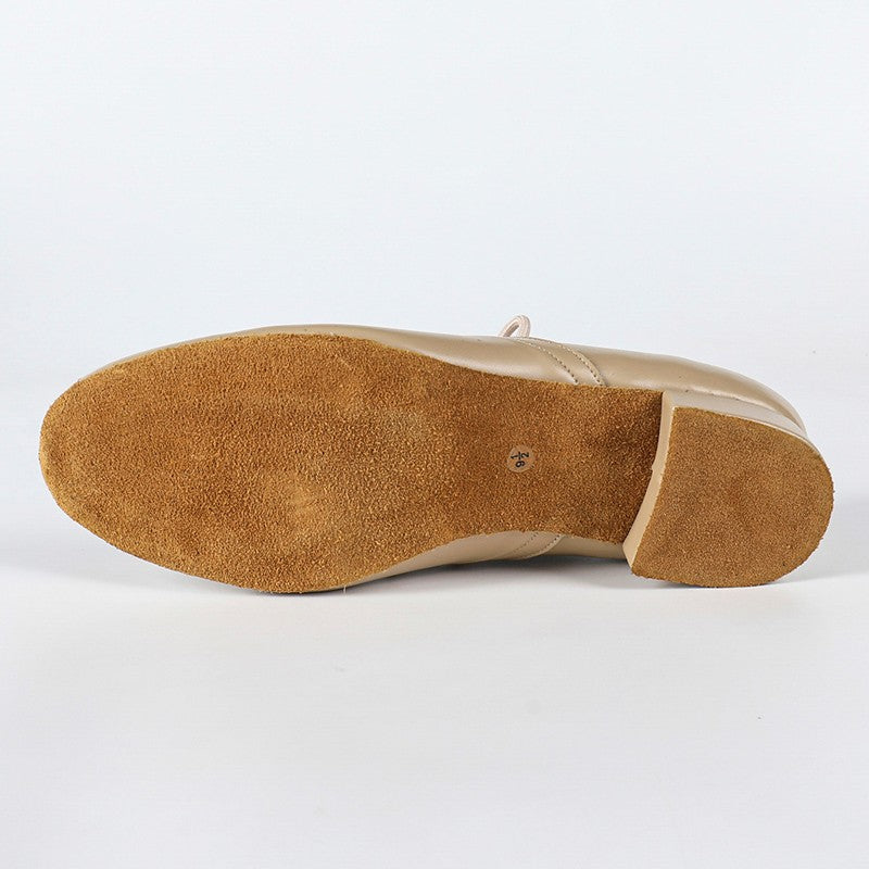 Men's 2cm Apricot Leatherette Heels Ballroom Dance Shoes