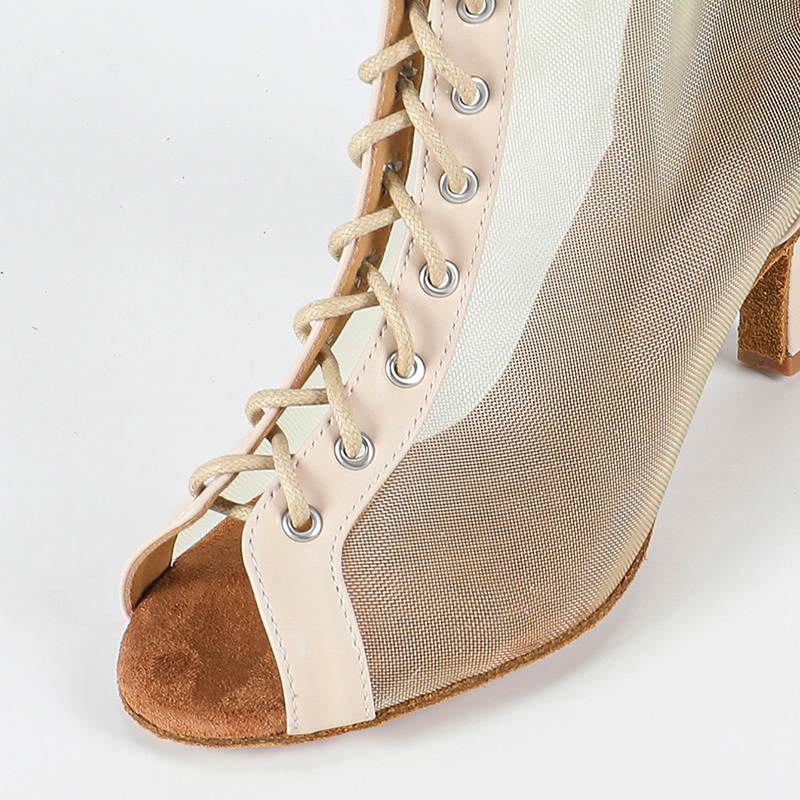 DS Women's Apricot Customized Heel Heels Dance Boots Jazz Dancing Shoes