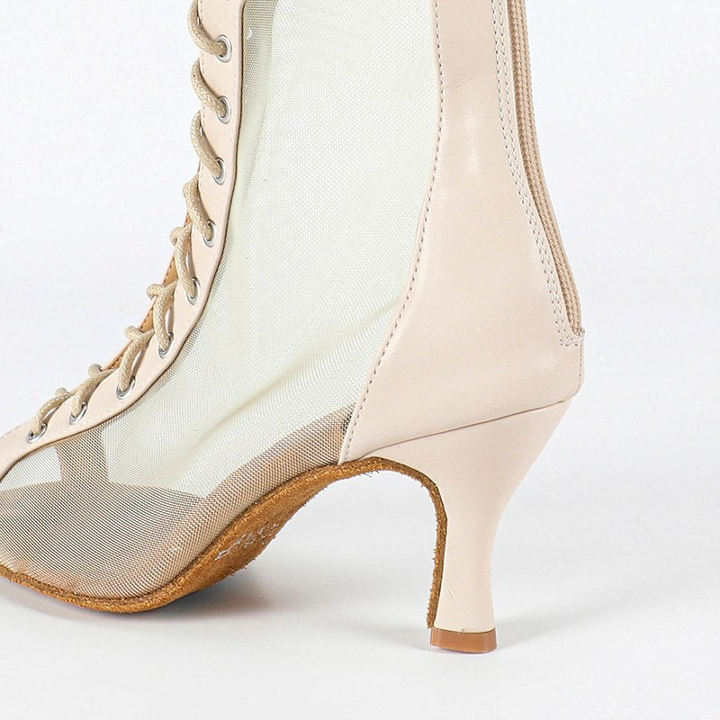 DS Women's Apricot Customized Heel Heels Dance Boots Jazz Dancing Shoes