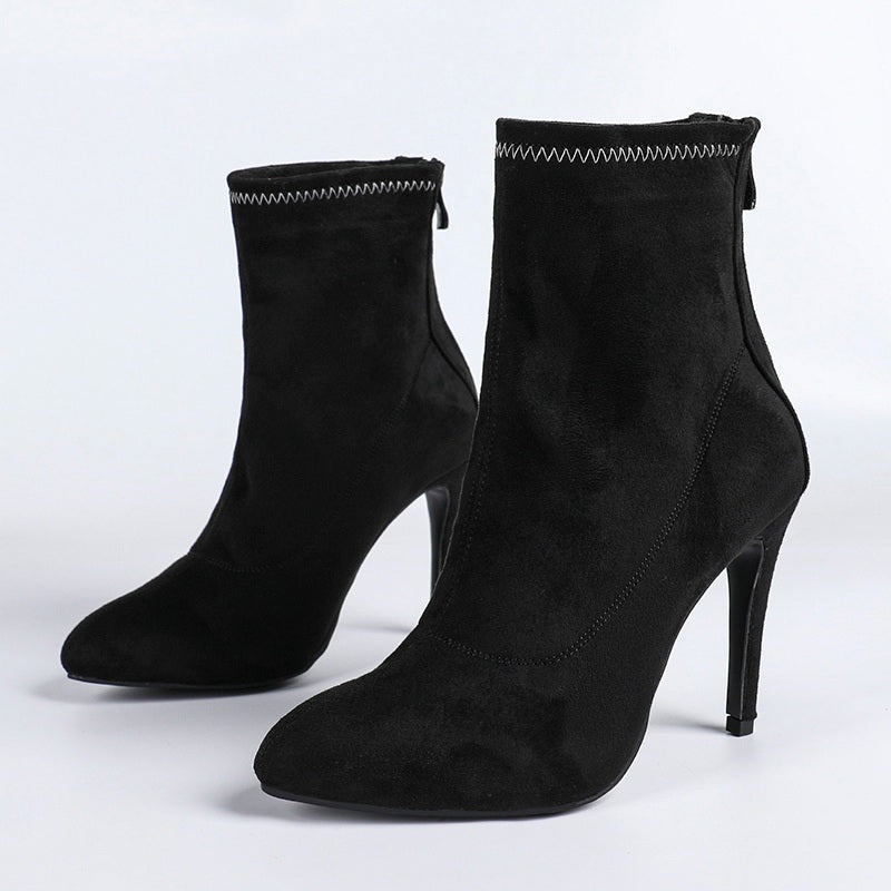 Women's Rubber Sole 11cm Slim High Heel Salsa Jazz Dance Shoes Heels Dance Boots