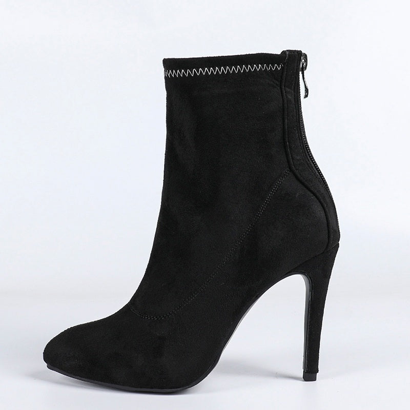 Women's Rubber Sole 11cm Slim High Heel Salsa Jazz Dance Shoes Heels Dance Boots