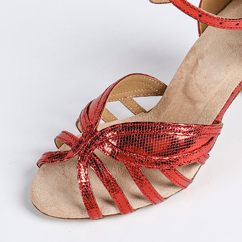 Women's PU Leather Customized Heel  Latin Dance Shoes Ballroom Dance Shoes