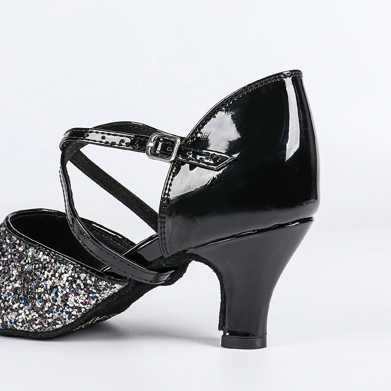 Women's Leatherette Sparkling Glitter Customized Heel  Latin Dance Shoes Ballroom Dance Shoes