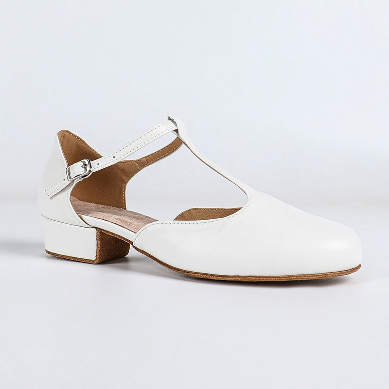 DS Women's T-strap PU Leather Retro Customized Heels Ballroom Dance Shoes Swing Dance Shoes