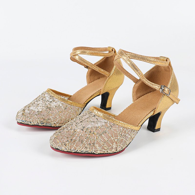 Women's Rubber Sole Leatherette 3.5cm/5.5cm Heels Ballroom Shoes Swing Dance Shoes