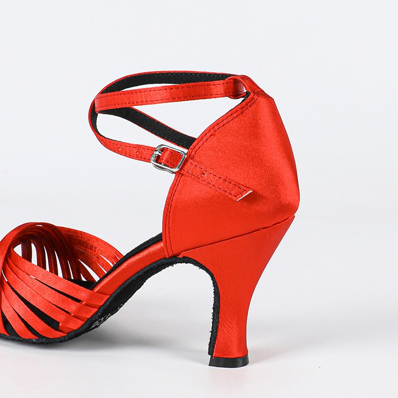 Women's Satin Customized Heel Ballroom Latin Dance Shoes