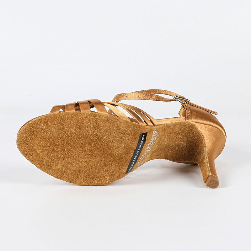 Women's Satin Customized Heel Ballroom Dance Shoes Latin Dance Shoes