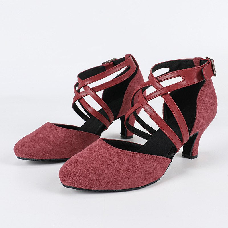 Women's Suede Customized Heel  Ballroom Dance Shoes Modern Dance Shoes