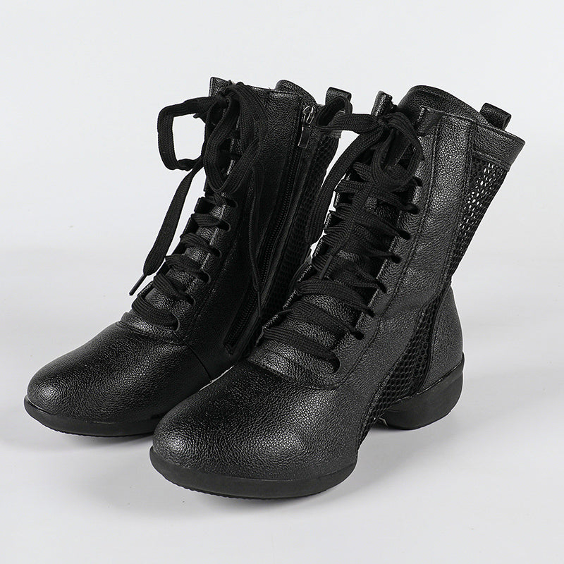 Women's Leatherette 4cm Heels With Lace-up Dance Shoes/Dance Boots/Jazz Boots