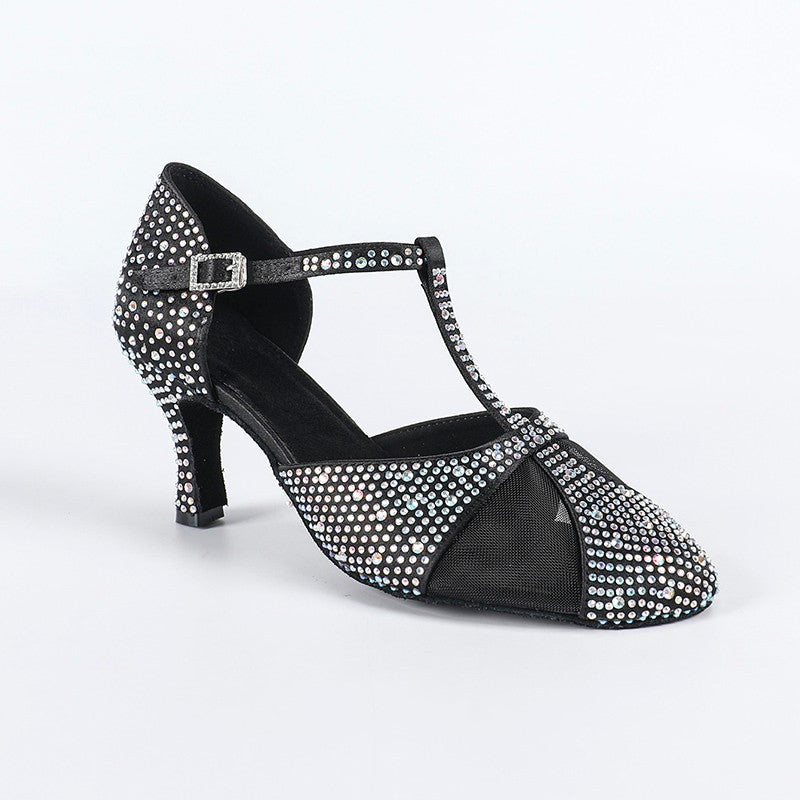 DS Women's Pointed Toe Customized Heel Closed Toe Dance Shoes