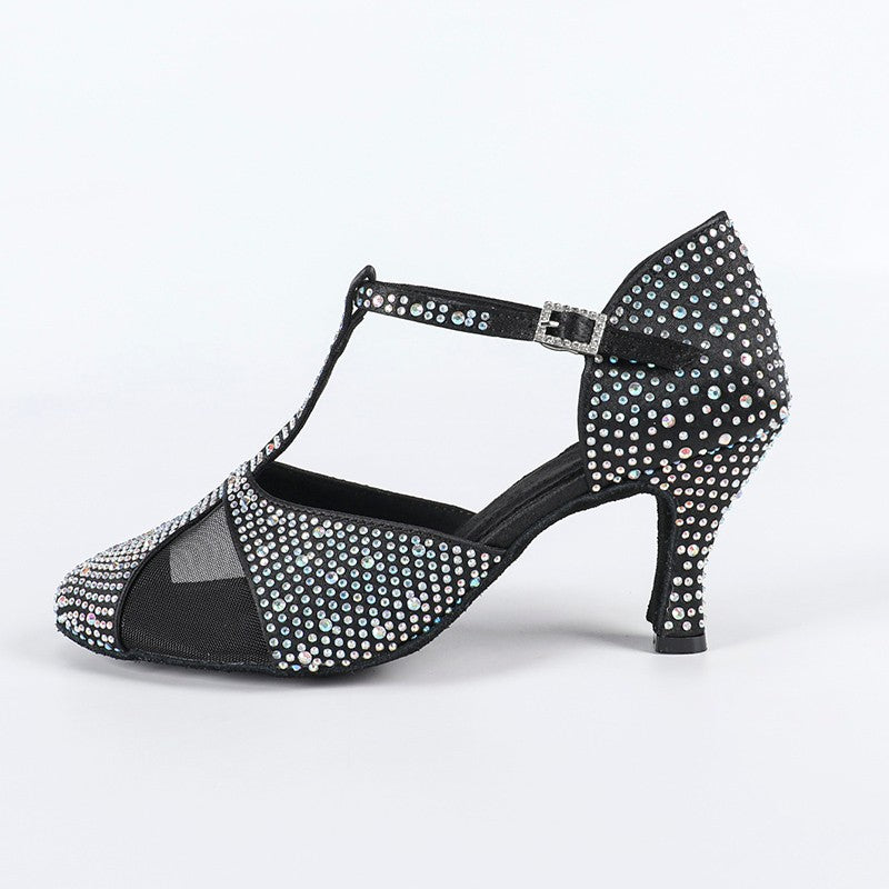 DS Women's Pointed Toe Customized Heel Closed Toe Dance Shoes