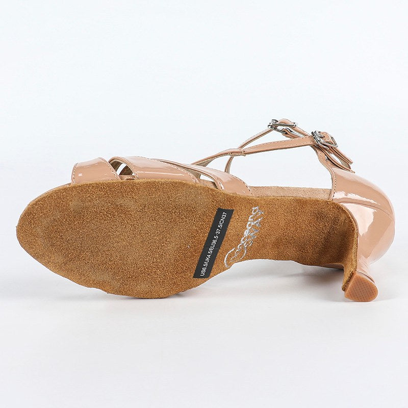 DS Women's PU Customized Heel Demin Latin Shoes Ballroom Dance Shoes