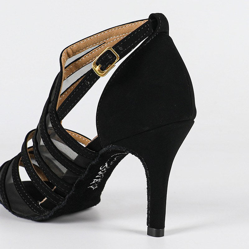 DS Women's Suede Customized Heel Latin Shoes Salsa Shoes Ballroom Dance Shoes