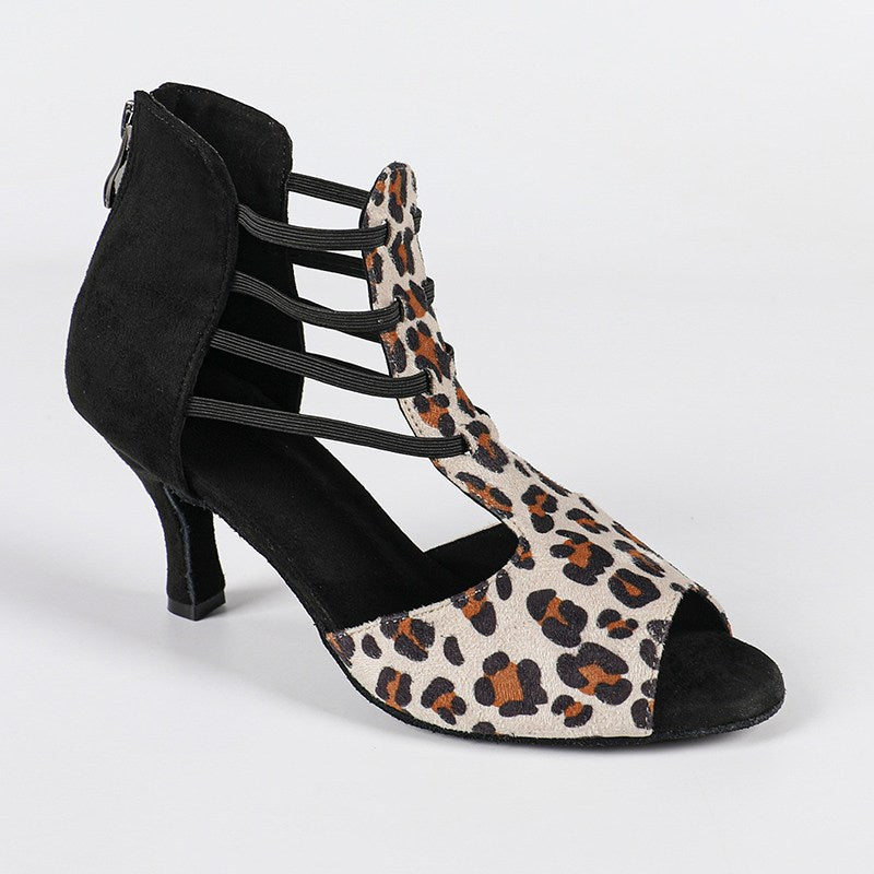 Women's Satin Suede Sole Customized Heel Dance Boots Jazz Salsa Dance Shoes