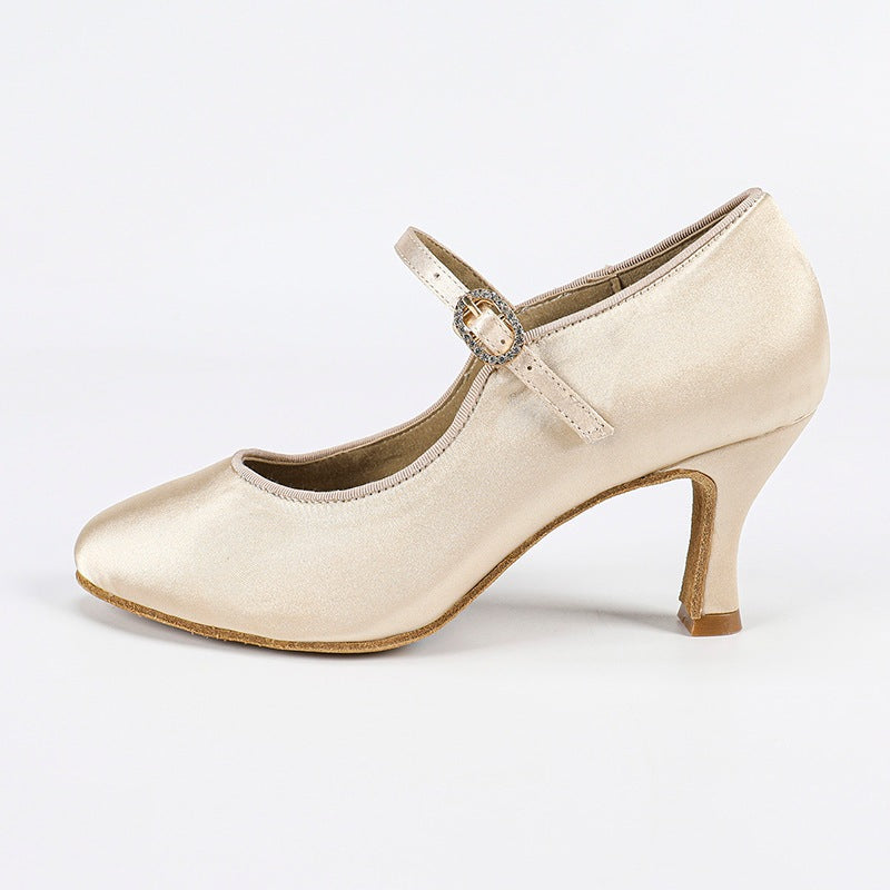 Women's Satin 7.5cm Heel Modern Dance  Shoes Ballroom Dance Shoes
