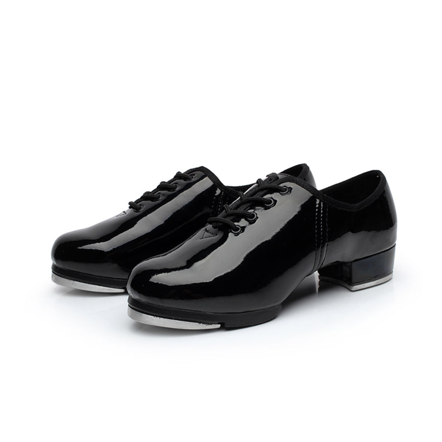 Unisex Leatherette 3cm Heel Tap Shoes With Lace-up Dance Shoes