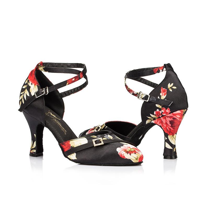 Women's Satin Customized Heel Ballroom Dance Shoes Modern Dance Shoes