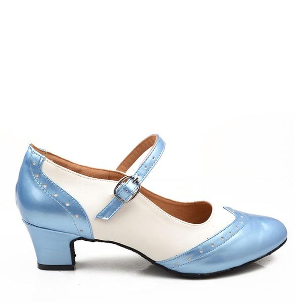 Women's Leatherette Customized Heel Closed Toe Character Shoes Retro Dancing Shoes