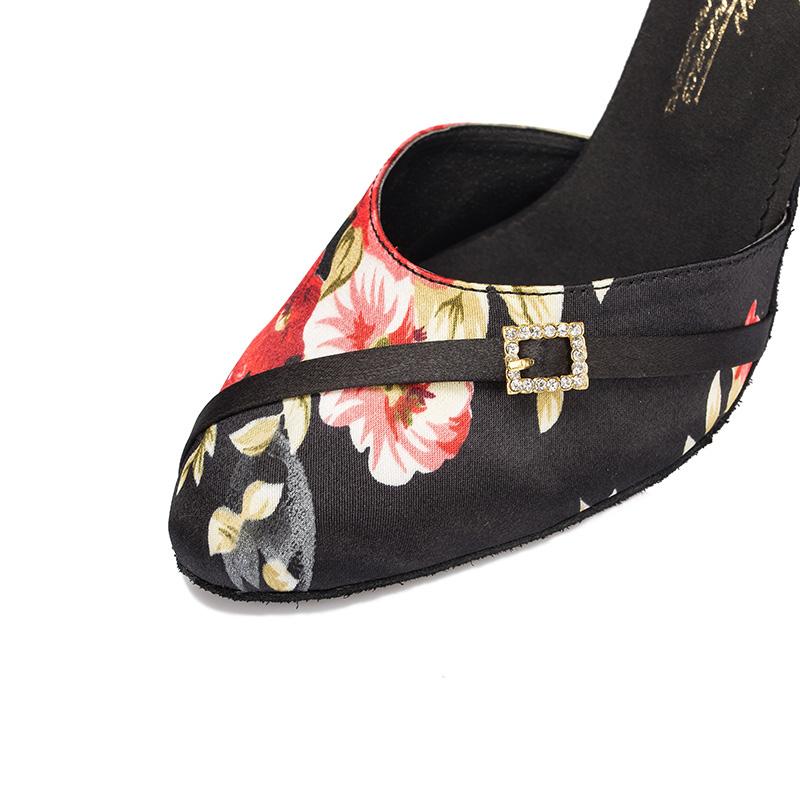 Women's Satin Customized Heel Ballroom Dance Shoes Modern Dance Shoes