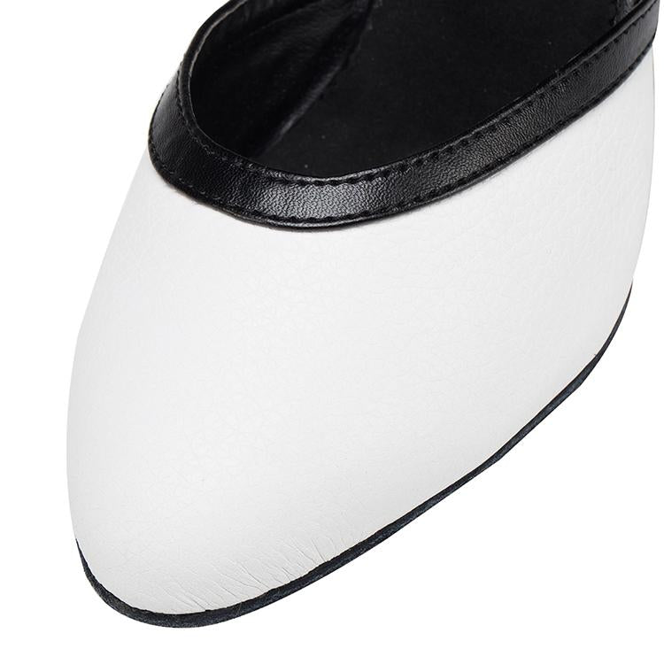 Women's White Real Leather Customized Heel White Ballroom Dance Shoes Wedding Dance Shoes