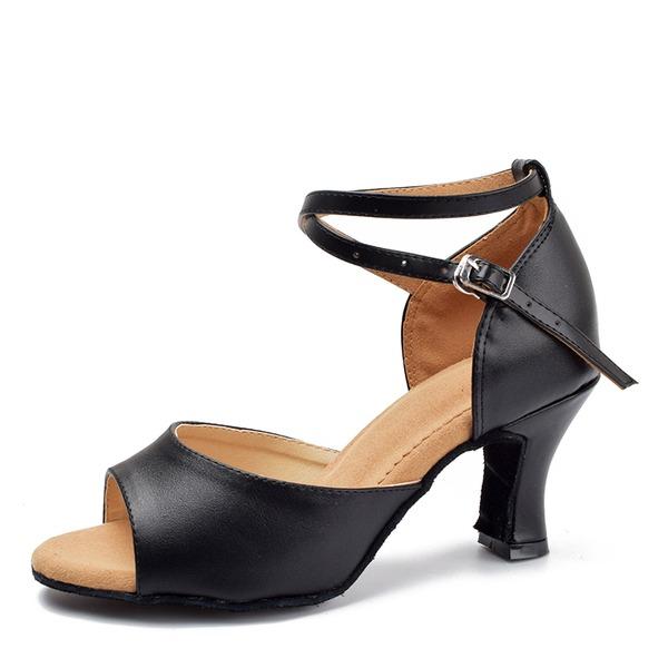 DS Women's Leatherette Customized Heel Latin Shoes Ballroom Dance Shoes