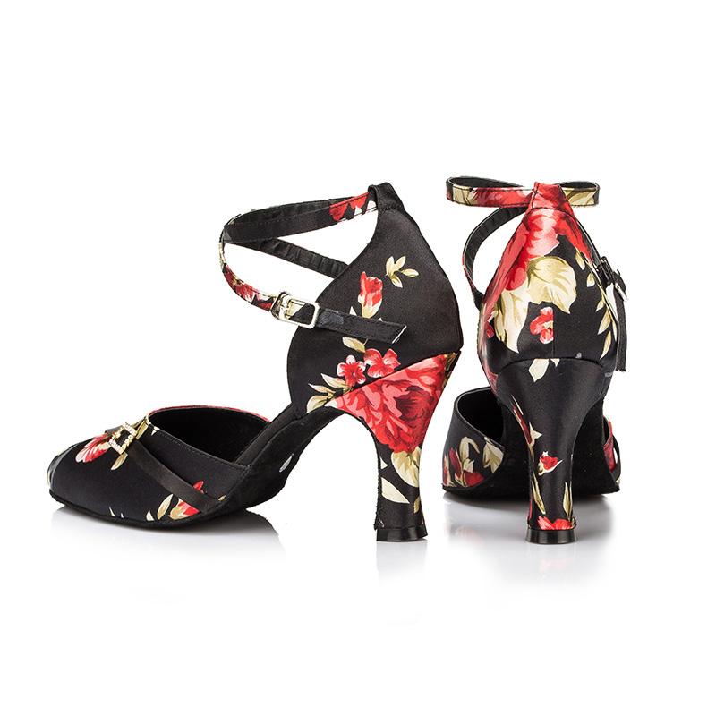 Women's Satin Customized Heel Ballroom Dance Shoes Modern Dance Shoes