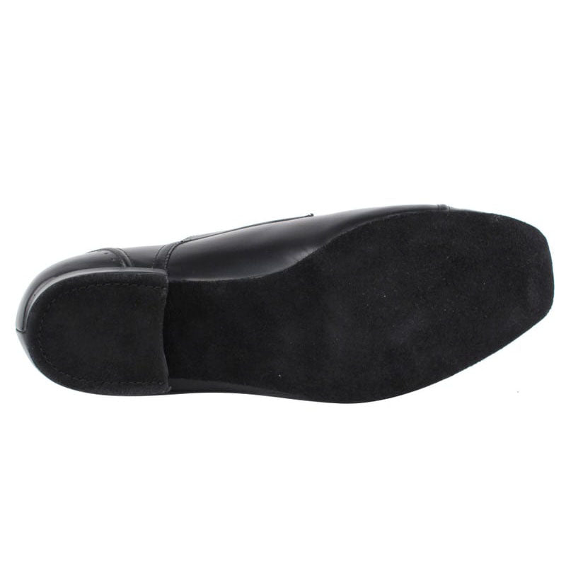 Men's 2cm Black Leatherette Heels Ballroom Dance Shoes