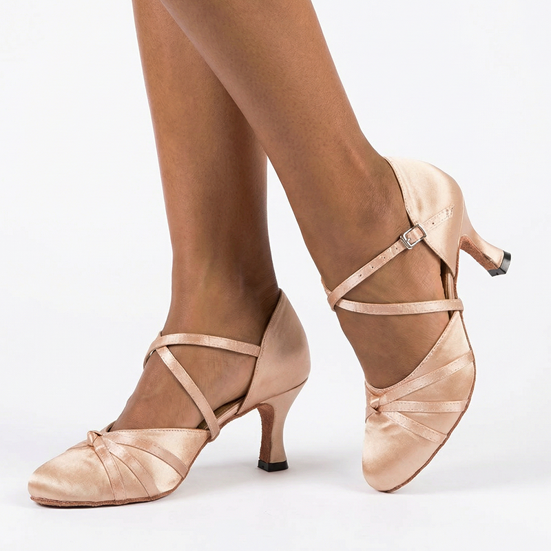 Women's Satin Customized Heel Ballroom Dance Shoes Modern Dance Shoes