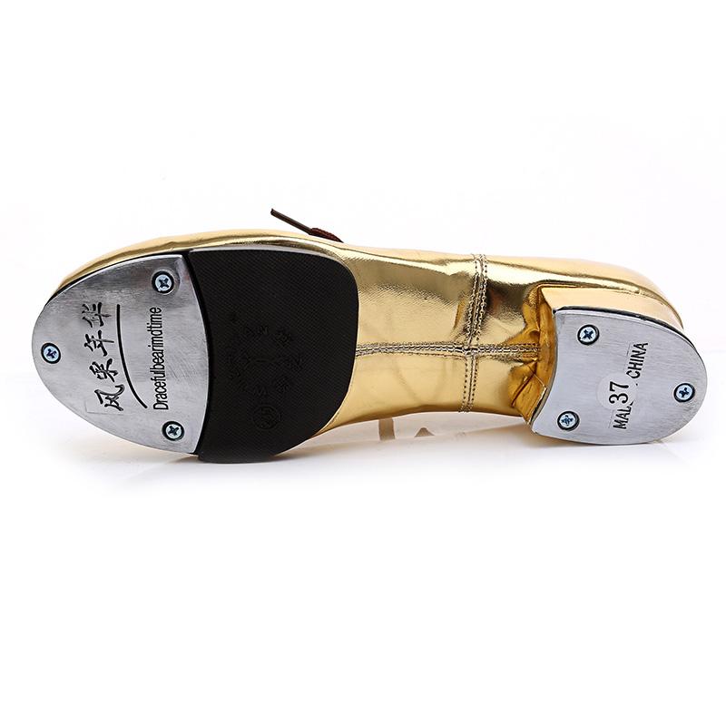 Women's Leatherette 3cm Heels Modem With Lace-up Tap Shoes