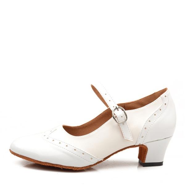 Women's Leatherette Customized Heel Closed Toe Character Shoes Retro Dancing Shoes