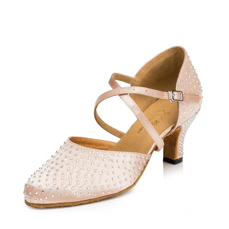 Women's Satin 6cm/7.5cm Heels Ballroom Dance Shoes Modern Dance Shoes
