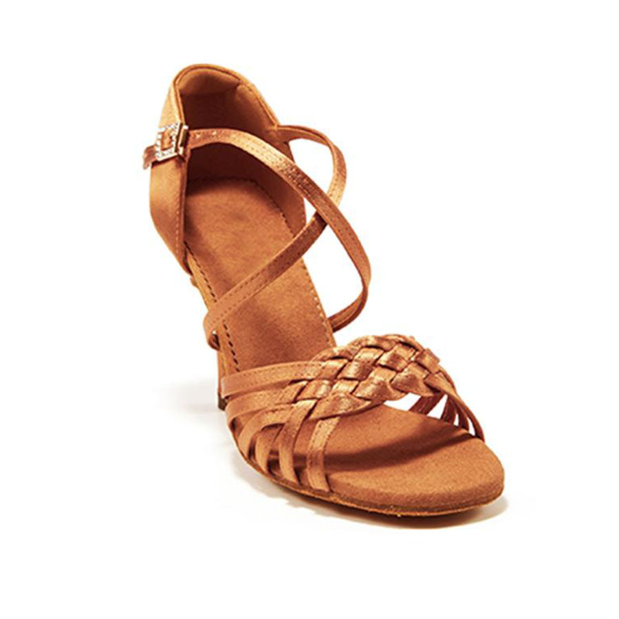 DS Women's Satin Customized Heel Ballroom Dance Shoes Latin Shoes